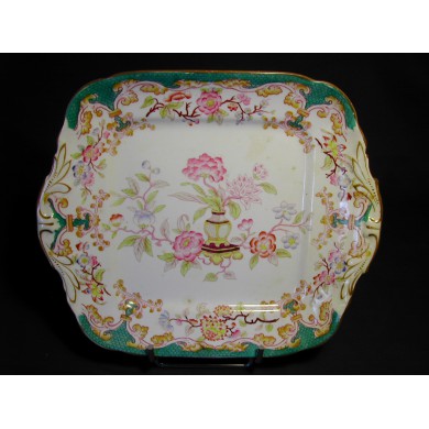 Plat porcelaine Sarreguemines forme rectangle décor n° 248