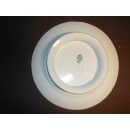 Assiette sur pieds porcelaine Sarreguemines d&eacute;cor n&deg;252