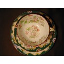 Genieu avec assiette Porcelaine Sarreguemines d&eacute;cor 215