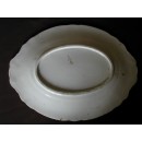 Plat ovale &agrave; oreilles porcelaine de Fismes D&eacute;cor n&deg;27