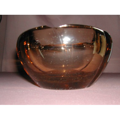 Cendrier en cristal marron Daum Nancy France