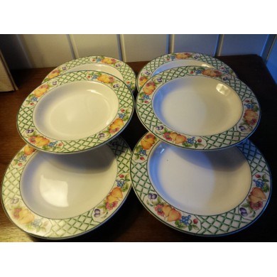 Compotier, Assiette sur pieds service Copenhague Sarreguemines