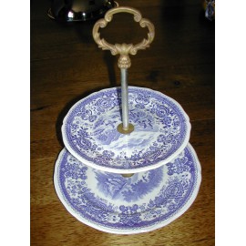 Etagère de service 2 niveaux Burgenland bleu Villeroy et Boch