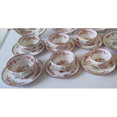 6 petits déjeuners Genieux porcelaine de Sarreguemines minton 252