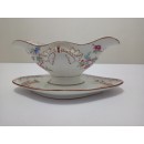 Sauci&egrave;re en porcelaine de Sarreguemines minton 252 environ 22 cm