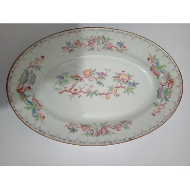 1 plat ovale 35.5 cm porcelaine de Sarreguemines minton 252