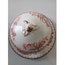 Sucrier porcelaine de Sarreguemines minton 252 forme poire &eacute;clat sur base