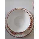 Sucrier porcelaine de Sarreguemines minton 252 forme poire &eacute;clat sur base