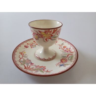 3 coquetiers porcelaine de Sarreguemines minton 252