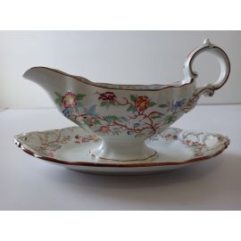 Saucière en faïence de Sarreguemines minton 252 année 1875