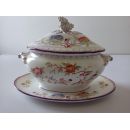 Sauci&egrave;re en fa&iuml;ence de Sarreguemines minton 252 ann&eacute;e 1875