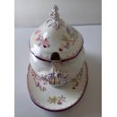 Sauci&egrave;re en fa&iuml;ence de Sarreguemines minton 252 ann&eacute;e 1875