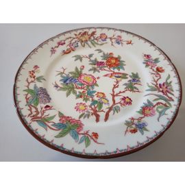 Assiette sur pied en porcelaine de Sarreguemines minton 252 diam 21.3 cm