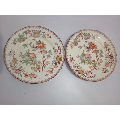 Lot de 4 assiettes diam 21 cm porcelaine Sarreguemines minton 252