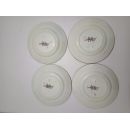 Lot de 6 assiettes diam 21,5 cm p&acirc;te opaque Sarreguemines minton 252