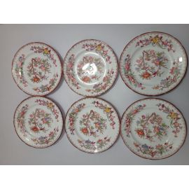 Lot n°4 de 6 assiettes diam 18.5 cm porcelaine Sarreguemines minton 252