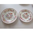 6 assiettes porcelaine diam 18.5 cm Sarreguemines minton 252 Sign&eacute;e en creux Uztschneider