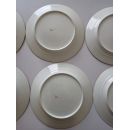 6 assiettes porcelaine diam 20 cm Sarreguemines minton 252 Sign&eacute;e en creux Uztschneider