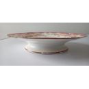 Assiette sur pieds porcelaine Sarreguemines d&eacute;cor n&deg;216 coloration dessous