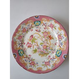 Assiette sur pieds dimaètre 21.6 cm porcelaine Sarreguemines décor n°216