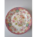 Assiette sur pieds porcelaine Sarreguemines d&eacute;cor n&deg;216