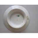 Assiette sur pieds porcelaine Sarreguemines d&eacute;cor n&deg;216