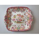 Plat rectangle dit Tyrolien 23x17.5 cm porcelaine Sarreguemines d&eacute;cor n&deg;216