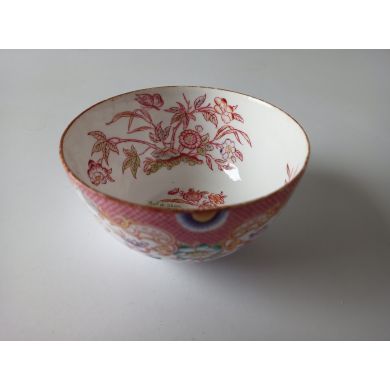 Compotier sur pied haut 12 cm diam 22 cm porcelaine Sarreguemines décor n°216