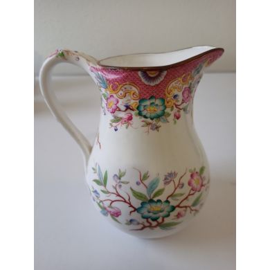 Laitière forme Zed ou Pot à lait HT 18 cm en porcelaine Sarreguemines décor n°216