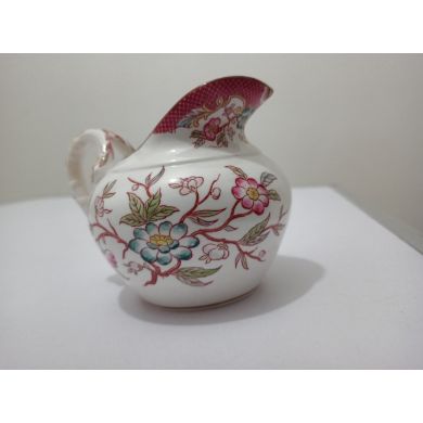 Théière diam 16.5 cm en porcelaine Sarreguemines décor n°216 fêle au couvercle