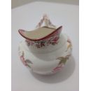 Th&eacute;i&egrave;re diam 16.5 cm en porcelaine Sarreguemines d&eacute;cor n&deg;216 f&ecirc;le au couvercle