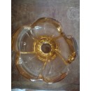 Vase Daum Croix de Lorraine France marron diamètre 18 cm hauteur 17 cm