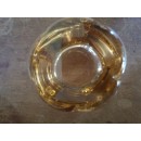 Vase Daum Croix de Lorraine France marron diamètre 18 cm hauteur 17 cm