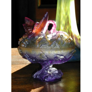 Boite à bijoux Daum en pâte de verre