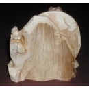 Magnifique Netsuke noble assis en tenue traditionnelle