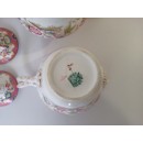 Th&eacute;i&egrave;re individuelle f&ecirc;le au fond en porcelaine Sarreguemines d&eacute;cor n&deg;216