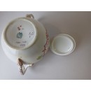 Sucrier diam 14 cm  porcelaine Sarreguemines minton 252 coloration anse