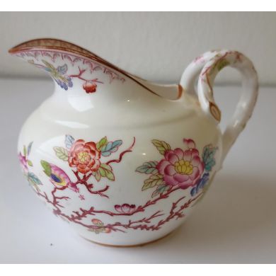 Sucrier et pot à lait porcelaine Sarreguemines minton 252 avec coloration