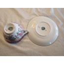 Lot 1 tasse Orientale avec 1 soucoupe porcelaine Sarreguemines minton 216 r&eacute;f 216-TS-3