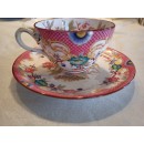 Lot 1 tasse Orientale avec 1 soucoupe porcelaine Sarreguemines minton 216 r&eacute;f 216-TS-4