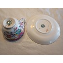 Lot 1 tasse Orientale avec 1 soucoupe porcelaine Sarreguemines minton 216 r&eacute;f 216-TS-4