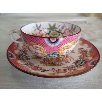 Lots de 6 tasses avec 6 soucoupes porcelaine Sarreguemines minton 216.