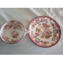 Tasse avec soucoupe en porcelaine de Sarreguemines minton d&eacute;cor 216 r&eacute;f216B-TS-2