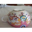 Tasse avec soucoupe en porcelaine de Sarreguemines minton d&eacute;cor 216 r&eacute;f216B-TS-2