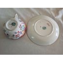 Tasse avec soucoupe en porcelaine de Sarreguemines minton d&eacute;cor 216 r&eacute;f216B-TS-3