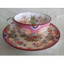 Tasse avec soucoupe en porcelaine de Sarreguemines minton d&eacute;cor 216 r&eacute;f216B-TS-4