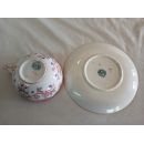 Tasse avec soucoupe en porcelaine de Sarreguemines minton d&eacute;cor 216 r&eacute;f216B-TS-4