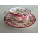 Tasse avec soucoupe en porcelaine de Sarreguemines minton d&eacute;cor 216 r&eacute;f216B-TS-5