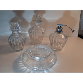 Baccarat : Ensemble de toilette Cristal BACCARAT 4 Pièces.