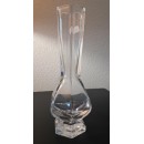 Superbe Vase Soliflore en Cristal de Sèvres Forme Élancée Hexagonale Signé